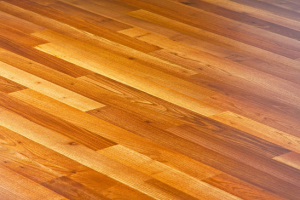 Diagonal lines of laminated hardwood parquet floor
